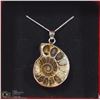 Image 1 : 1.5" AMMONITE PENDANT ON A .925 STERLING SILVER