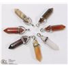 Image 1 : LOT OF 7 SEMI PRECIOUS STONE PENDANTS