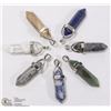 Image 1 : LOT OF 7 SEMI PRECIOUS STONE PENDANTS