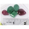 Image 1 : 41-NATURAL EMERALD & RUBY 79.5CT