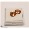 Image 1 : 284) GOLDEN ORANGE ZIRCONIA TOTAL 15.5CT 2PCS