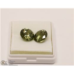 287) GREEN OLIVE ZIRCONIA TOTAL 21.5CT 2PCS