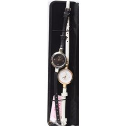 2 KEZZI'S WATCHES BLACK AND WHITE STRAPS