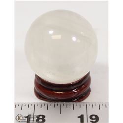 # 76- CLEAR CRYSTAL SPHERE BALL + STAND