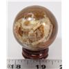 Image 1 : #73- NATURAL GREEN ONYX SPHERE BALL + STAND