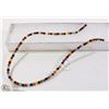 Image 1 : #102- MULTI-COLOUR AGATE LOOSE BEAD NECKLACE