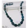 Image 1 : #67- AZURITE CHRYSOCOLLA LOOSE BEAD NECKLACE