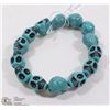 Image 1 : #45-TURQUOISE SKULL BEAD BRACELET