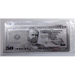 #7 - SILVER FOIL US $50.00 BILL
