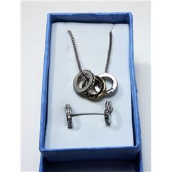 #6 - SILVER & GOLD TONE CRYSTAL SET