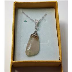#12 - NATURAL LACE AGATE PENDANT ON CHAIN