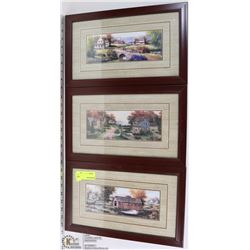 LOT OF 3 FRAMED COUNTRY SIDE PICTURES