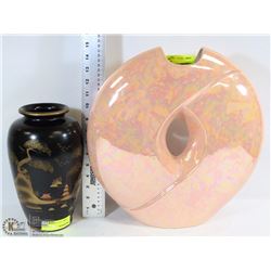 LOT OF 2 ESTATE VASES INCL ONE MADE IN CHINA