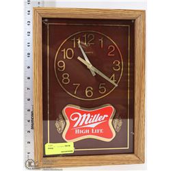 MILLER WALL CLOCK BATTERY POWERED UNTESTED