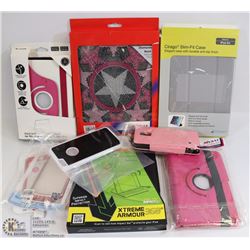 FLAT OF 9 NEW ASSORTED PHONE,LAPTOP,IPAD COVERS