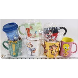 FLAT OF LICENSED DISNEY MUGS W/ ONE RANDOM MUG