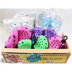 FLAT OF KIDS SUMMER RUBBER SHOES IN ASST SIZES