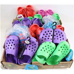 FLAT OF KIDS SUMMER RUBBER SHOES IN ASST SIZES