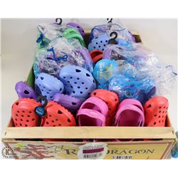 FLAT OF KIDS SUMMER RUBBER SHOES IN ASST SIZES