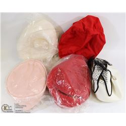 BOX W/5 VINTAGE LADIES HATS