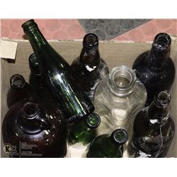 COLLECTIBLE BOTTLES BEER,SODA, 1/2 GALLON JUG &
