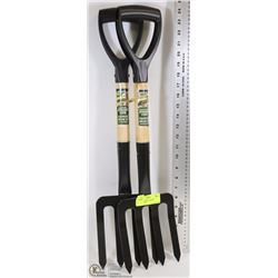 LOT OF 2 SCHMIDT GARDEN SPADING FORK