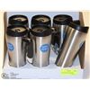 Image 1 : LOT OF SIX 16OZ STAINLESS DOUBLE WALL TRAVEL MUGS