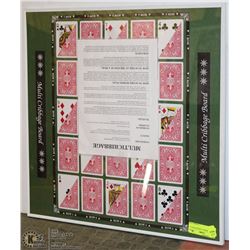 MULTICRIBBAGE 2 SIDED BOARD 21 X21