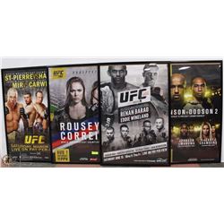 LOT OF 4 UFC POSTERS