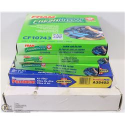 5 ASSORTED AIR FILTERS