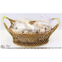 X-LARGE BASKET OF SEA SHELLS