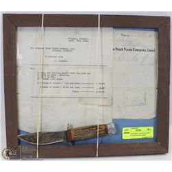 FRAMED ALBERTA STOCKYARDS FRAMED 1946 STOCKYARDS