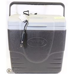 COLEMAN BLACK AND GREY 12 VOLT COOLER