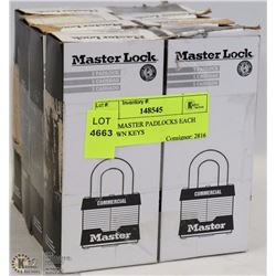 8 NEW MASTER PADLOCKS EACH HAS OWN KEYS