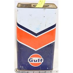 VINTAGE GULF ONE IMPERIAL OIL GALLON TIN