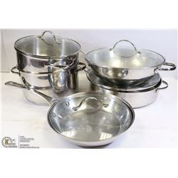 9-PC PRINCESS HOUSE STAINLESS STEEL POT &