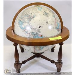 VINTAGE GLOBE WITH WOODEN STAND