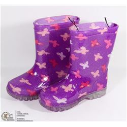 PAIR OF GIRLS LITE-UP RUBBER BOOTS SIZE 6