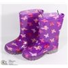 Image 1 : PAIR OF GIRLS LITE-UP RUBBER BOOTS SIZE 10