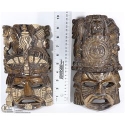 2 CERAMIC SOUTH AMERICAN NATIVE HEADS