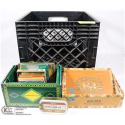 LOT OF ASSORTED VINTAGE CIGARETTE/CIGAR TINS/BOXES