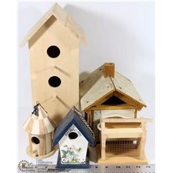 FLAT OF VARIOUS SIZE BIRDHOUSES