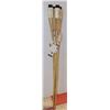 Image 1 : NEW SET OF 4 WHITE BAMBOO TORCHES