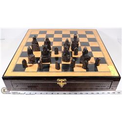 LARGE CHESS SET STONE PIECES