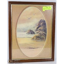 FRAMED SCENIC SIGNED PRINT 13.5X17.5