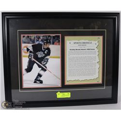 18 X 22 FRAMED WAYNE GRETZKY 1850 NHL PT PICTURE