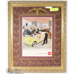 19 X 23 FRAMED 1959 COCA COLA NEWSPAPER AD
