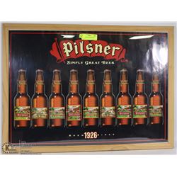21 X 29 FRAMED PILSNER BEER POSTER