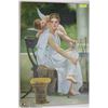Image 1 : CANVAS CHERUB AND WOMAN PRINT 24X36