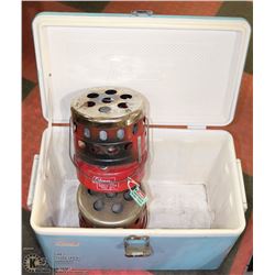 VINTAGE METAL COLEMAN COOLER WITH 2 COLEMAN